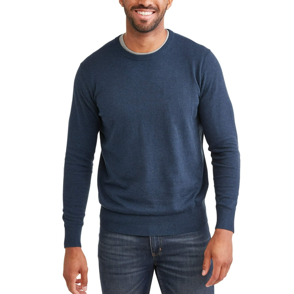 GEORGE - George Men's Crew Sweater, Up to Size 5XL - Walmart.com ...