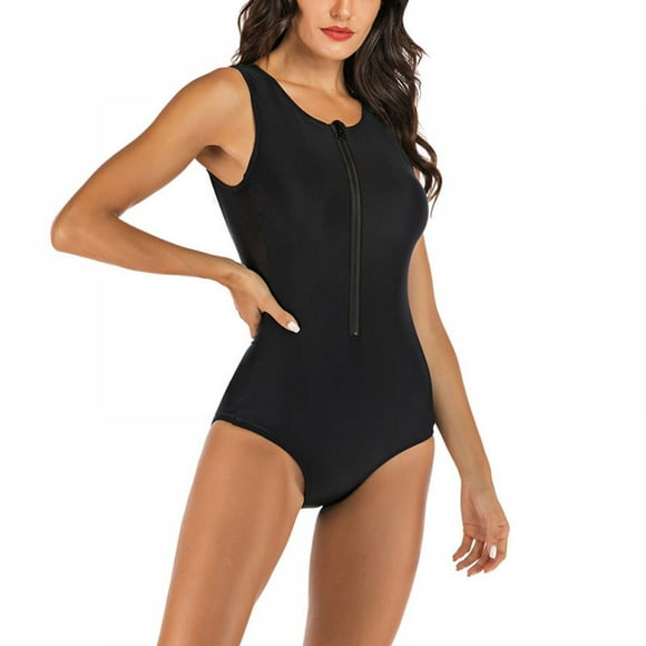 Zipper Front Swimsuit