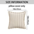 thumbnail image 6 of Unique Bargains Pack of 2 Striped Throw Pillow Covers with Tassel Edge Black, 6 of 6