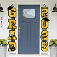 thumbnail image 2 of 1 Packs Graduation Party Decorations GRAD 2024 Banner with Gold Paper Couplets for Door Hanging School Celebration Outdoor Durable Decor Supplies 180x30cm, 2 of 6