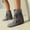 Gray, variant on Fringe Boots for Women Chunky Block Heel Wide Calf Ankle Booties Closed Toe V-Cut Short Boots with Tassels Dressy Trendy Comfortable Pink 5.5(36)