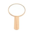thumbnail image 5 of Fichiouy Handheld Mirror Wood HD Mirror w/Wood Handle for Makeup Salon Skin Care Barber Gift, 5 of 7