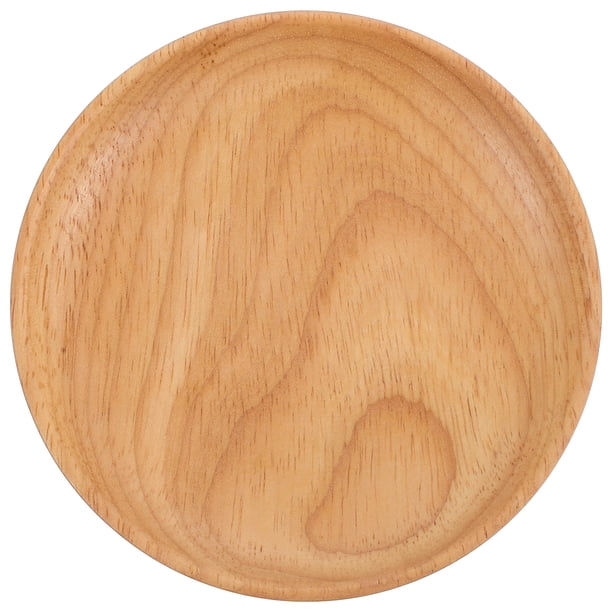 Platos redondos de madera para cena, vajilla delicada ecológica, utensilios para fiestas saludables para fiestas diarias y bodas, 11,5x2 cm