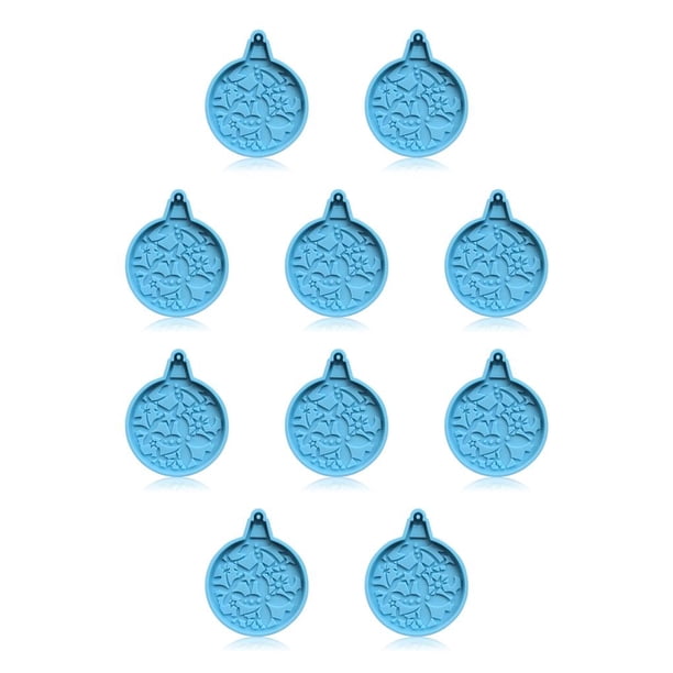 Cateissary Molde de resina de silicona para Navidad, moldes antiadherentes, molde para restaurante, Manual escolar, utensilios de moldeo de Tipo 4 10piezas