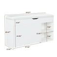thumbnail image 2 of Montary Entryway Storage Bench w/Shoe Cabinet,3-Tier Flip-Up Drawers + Hidden Cabinet,Space-Saving & Triple Storage Modern Design for Multi-Room (White), 2 of 9