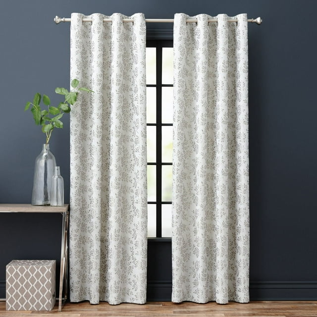 Hometrends Everly 84" Light Filtering Grommet Window Curtains Panel