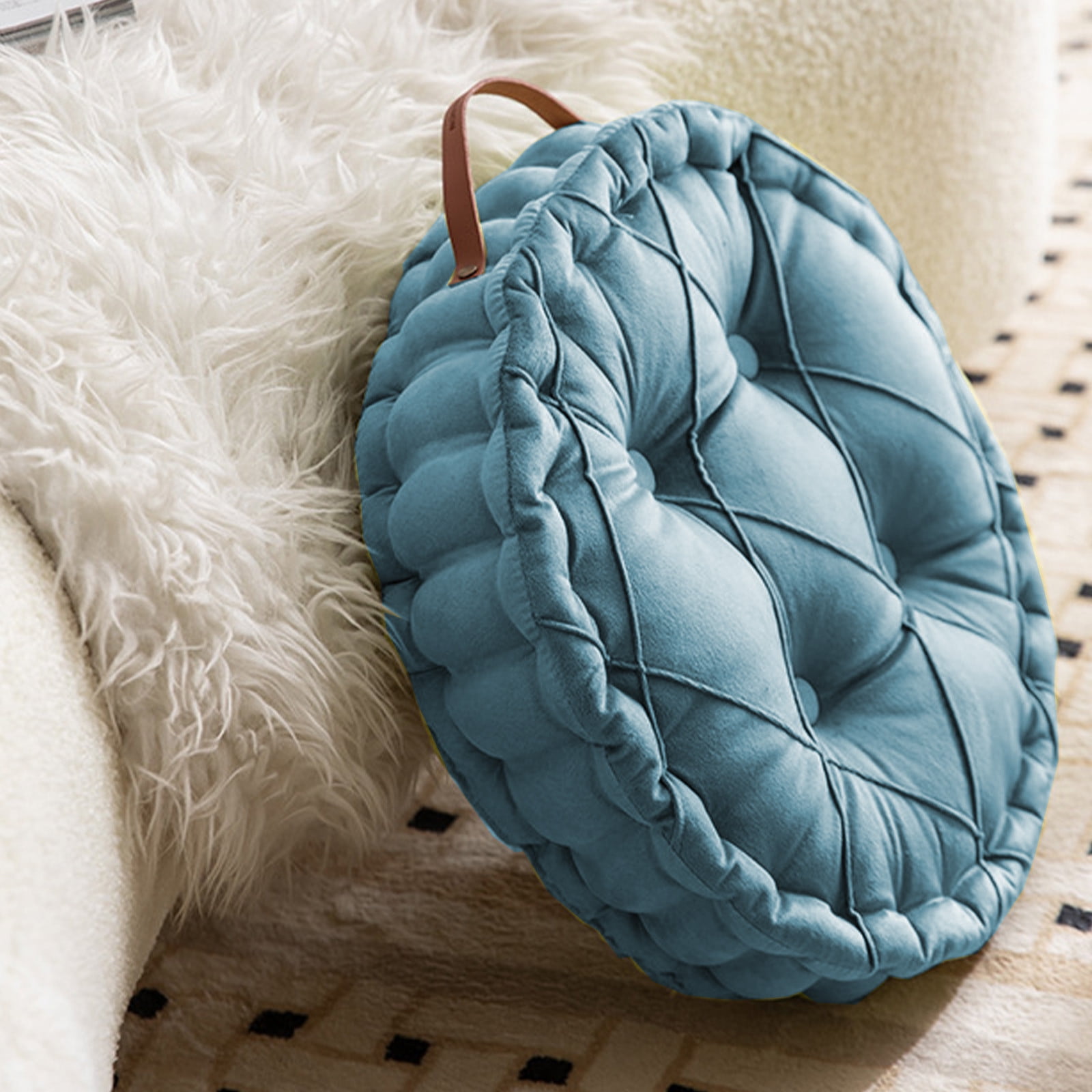 Outdoor Chair Cushion 40x40x10 cm Solid Color Padded Seat Cushion for Patio Dining and Kitchen Chairs with High-Density Foam Filling