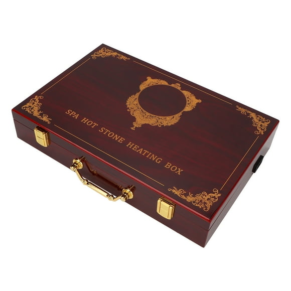 Hot Stone Heating Box, Electric Large Capacity Pine Massage Stone Warmer For Center US Plug 110V