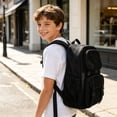 thumbnail image 2 of Backpack with Multiple Front Pockets Lightweight Water Resistant School Bookbag for Age 6t 8t 10t, 12th 14th, 2 of 10