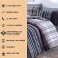 thumbnail image 4 of STP Goods  Checked Grey Cotton Bedding Set of 4 Queen, 4 of 5