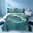 thumbnail image 2 of Erosebridal Ocean Manatee Twin Quilt Set, Sea Animal Twin Coverlet Set, Reversible 2 Pieces, 1 Bedspread and 1 Pillowcase, 2 of 7