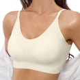 thumbnail image 3 of MEICHEN Jelly Bras for Women Plus Size Wireless Bra Deep V Full Supportive Older Back Coverage Bralette Summer Fall Fashion Essentials Clothes, 3 of 8