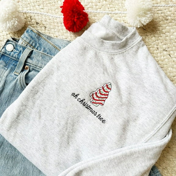Christmas Tree Little Debbie Gemma Embroidered Sweatshirt