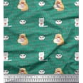 thumbnail image 1 of Soimoi Silk Fabric Sweet Cat Kids Print Fabric by The Yard 42 Inch Wide, 1 of 1