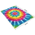 thumbnail image 4 of Colorful Rainbow Tie Dye Spiral Pattern Blanket,Comfortable Soft Flannel Throw Blanket,All Season,Warm Lightweight Blankets for Sofa Bed Couch Living Room Chair,40"x50", 4 of 4