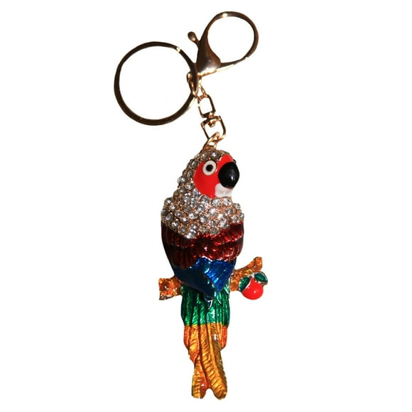 Charms Diamante Parrot Keyring
