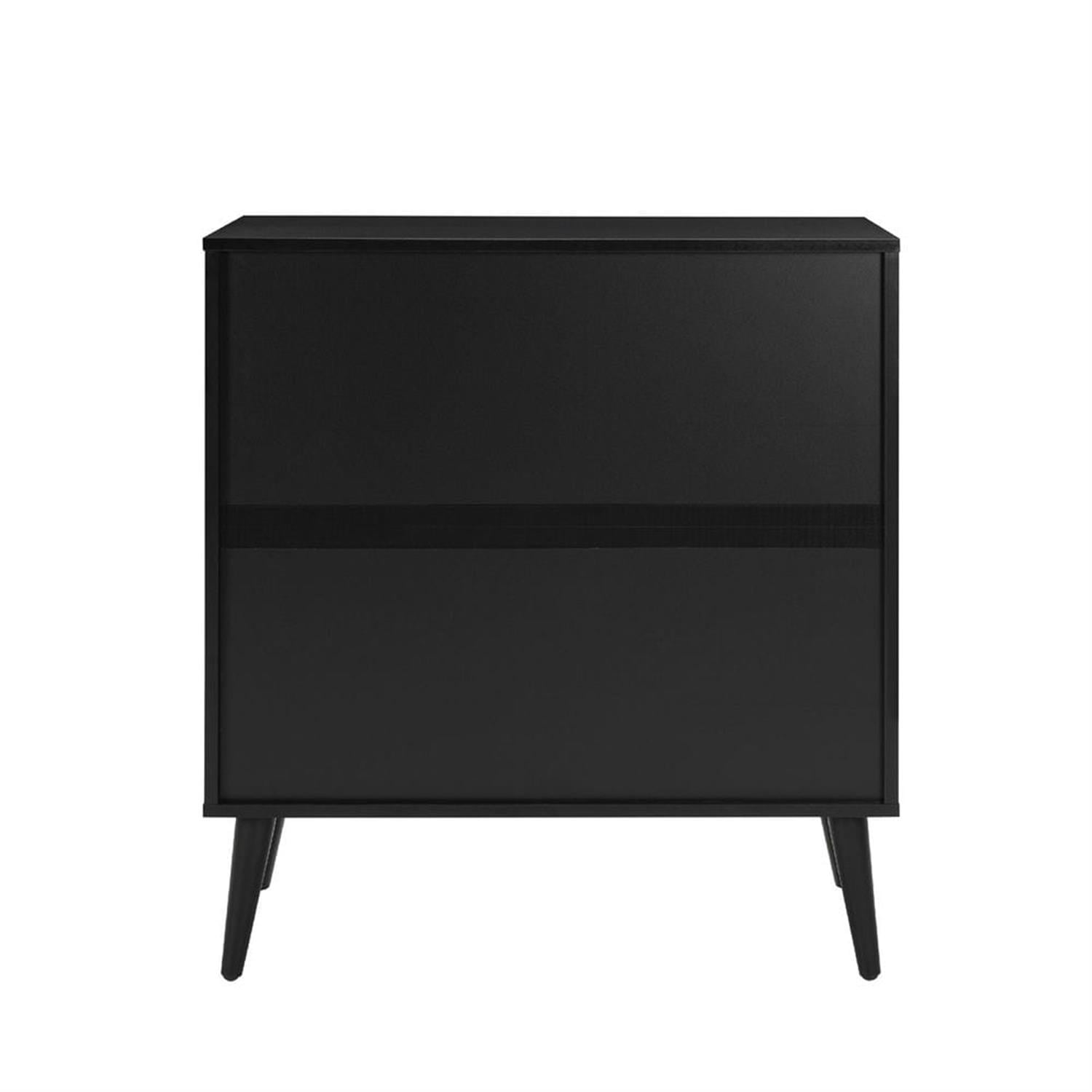 Demi Bonn Accent Cabinet with Adjustable Shelf, Kitchen Storage Cabinet with Herringbone Design, Sideboard for Living Room, Kitchen, Entryway, Black