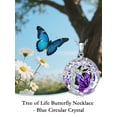 thumbnail image 3 of WINNICACA Butterfly Necklace for Women 925 Sterling Silver Tree of Life Butterflies Pendant Necklaces Purple Crystal Jewelry Anniversary Christmas Birthday Gift for Her, 3 of 6