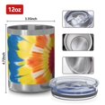 thumbnail image 3 of 12oz Tumblers Vibrant Tie Dye Spiral Vacuum Insulated Stainless Steel Travel Tumbler Cups Mug with Lid and Straw for Beer,Coffee,Beverages with Cleaning Brush for Cold & Hot Drinks, 3 of 5
