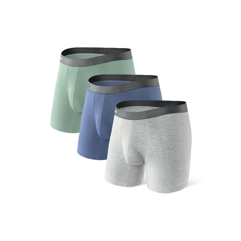 DAVID ARCHY Men's Boxer Briefs Comfy Soft Bamboo Rayon Underwear 3