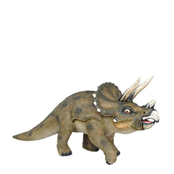 Large Walking Triceratops Dinosaur Statue