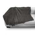thumbnail image 3 of Art Deco Soft Flannel Fleece Blanket, Minimalist Monochrome Pattern with Big Little Spotted Shapes on Dark, Cozy Plush for Indoor and Outdoor Use, 50" x 60", Charcoal Grey and Ivory, by Ambesonne, 3 of 6