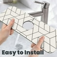 thumbnail image 6 of PAYOHTO Sink Splash Guard Faucet Mat Simple Triangular Grid Super Absorbent Fast Drying Pad Sink Faucet Drip Suction Mat for Kitchen Bathroom, 6 of 9