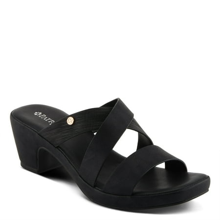 

Patrizia Women s MARYLYNN Crossed Band Wedge Sandals Black EU 39 / US 8.5