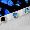 thumbnail image 4 of Manfei Chic Butterfly Blackout Curtains Set of 2 (52x84 Each),Wild Animal Window Curtains,Blue Black Curtains and Drapes For Girls Kids,Breathable Home Decor, 4 of 6