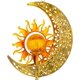 thumbnail image 2 of Campanas de viento solares de sol y luna para exteriores, con bola de cristal agrietado, resistentes al agua, con sonido profundo, para decoración de jardín, regalo de condolencia para mujeres., 2 of 5