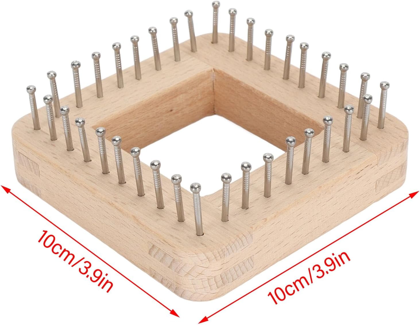 SLGHLSAHG Square Knitting Loom, Household Handmade Weaving Loom, DIY Handcraft Wood Knitting Board Knitting Tool for Weaving Hat, Scarf, Blanket, Shawl for Children & Adults (10 * 10cm) A2542