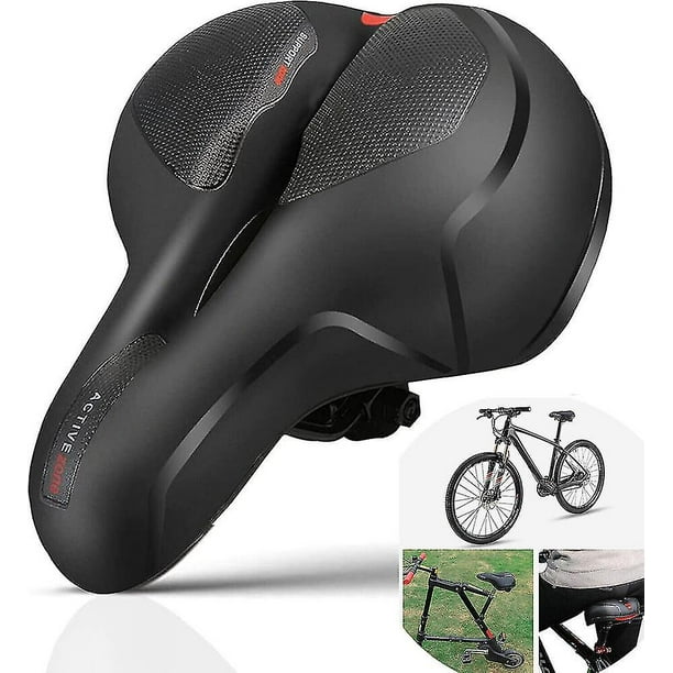 Extra wide comfort saddle bicycle seat pad soft padded mountain bike gel saddle hotsell