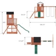 thumbnail image 2 of Wooden Swing Set for Kids,8 in 1 Outdoor Playset with Sandbox & Play Kitchen – 2-Seat Swing, Wave Slide, Corner Seats, Backyard, 2 of 3