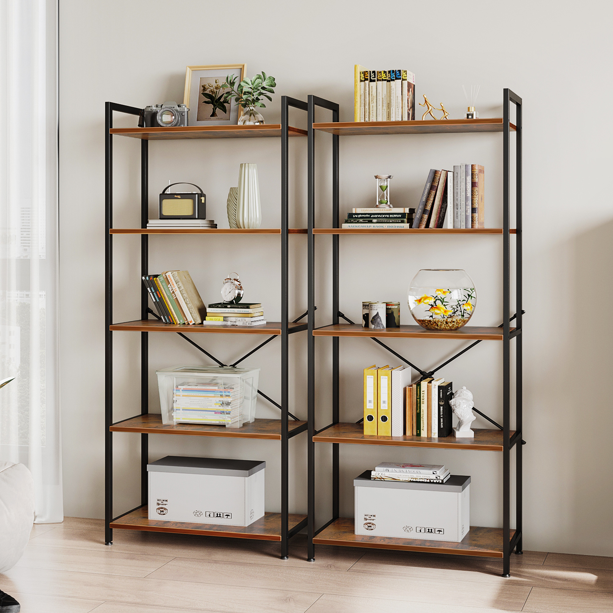 Casacomoda 5-Tier Freestanding Bookshelf, Vintage photo 7