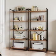 Casacomoda 5-Tier Bookshelf, Freestanding Book Shelf, Home Office Bookcase, Storage Shelving Unit for Bedroom, Living Room, Vintage