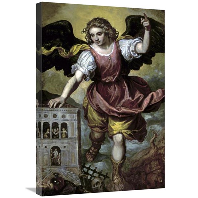 30 in. The Archangel St. Michael Art Print - Mexican School