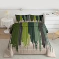 thumbnail image 2 of Manfei Green Ombre Bedding Comforter Set 2pcs, Watercolor Artwork Twin Comforter Sets, Vintage Oil Painting Bedding Set, Microfiber Bedroom Decor, 2 of 8
