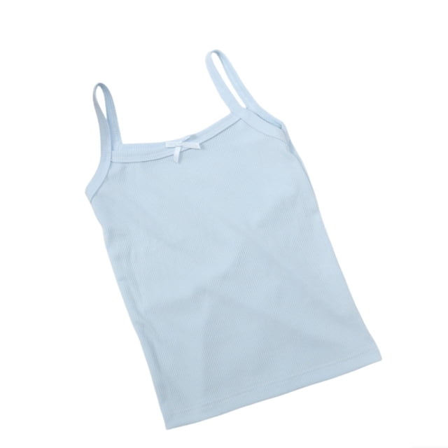 Children's Summer Candy Color Vests - Girls Shaped Sleeveless Tops for 18 Months-4 Years