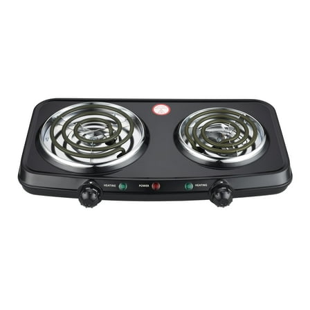 Mainstays Portable Double Burner and Hot Plate, 120V~ 1800W