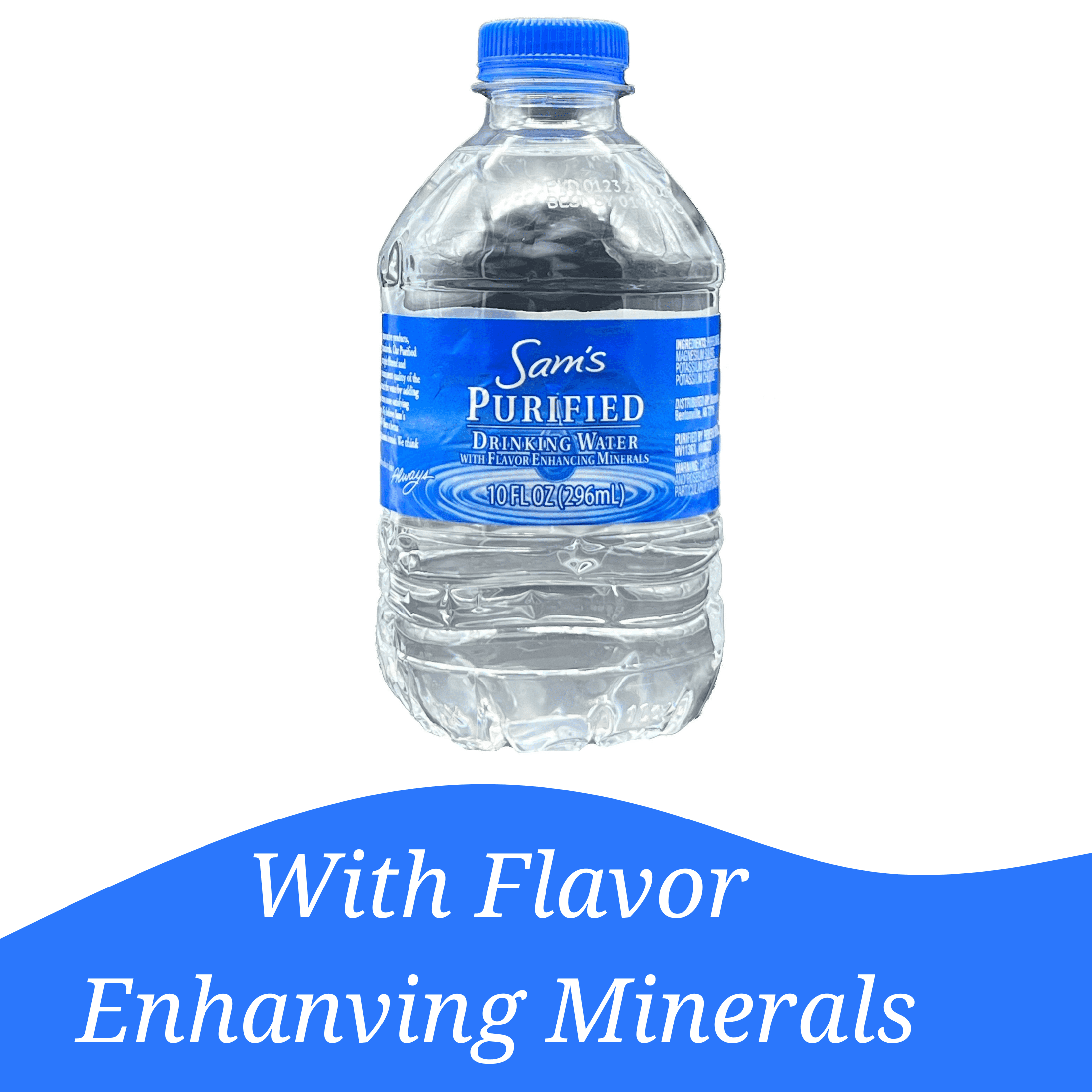 Sam's Purified Drinking Water, 10 fl oz, 15 Count