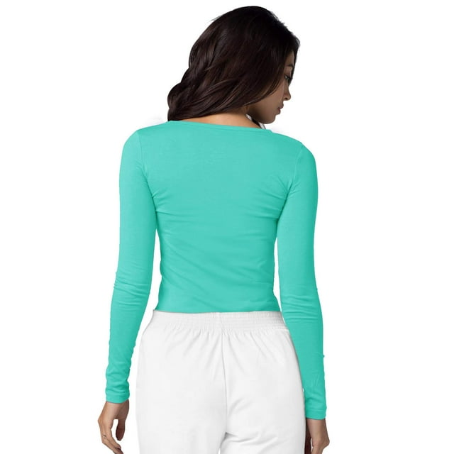 Adar T-shirts de Base pour Femmes, Lot de 3 - Tee à Manches Longues Confortable
