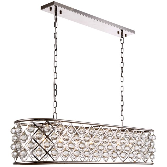 Elegant Lighting Madison 13" 7 Light Royal Crystal Pendant Lamp