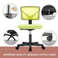 thumbnail image 3 of Yoyomax Computer Chair, Armless Ergonomic Desk Chair, Adjustable Swivel Small Office Chair with Lumbar Support and Wheels for Small Spaces, Green, 3 of 7