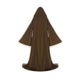 thumbnail image 5 of JOANKDMI Women Dark Sorcerer Grim Reaper Costume Full Length Hooded Cloak with Wide Trim and Flared Sleeves for Gatherings Disguise Gear, 5 of 5