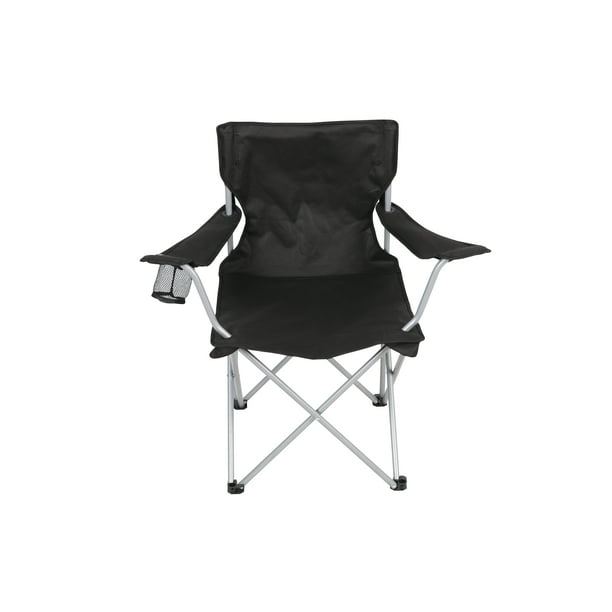 Ozark Trail Basic Quad Folding Outdoor Camp Chair with Cup
