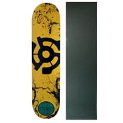 STEREO Skateboard Deck EARTH YELLOW LOGO 7.5 Black GRIP