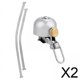 thumbnail image 1 of 2xBike Bells Adultos Manillar Montado Claro Fuerte Montar Seguridad Bicicleta Bell Plata, 1 of 8