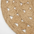thumbnail image 5 of Jaipur Art And Craft Natural Beige Round Jute Rug Indian Handmade Area Rug Bohemian Style Braided Carpet (6x6 Sq Feet), 5 of 6