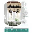 thumbnail image 2 of Brown Black Bear Tie Up Curtains for Windows 45 Inch Length Balloon Curtains Kitchen Adjustable Balloon Window Shade Farmhouse Cabin Forest Vintage Tie Up Valance Bathroom Curtain Window 42"x45", 2 of 6