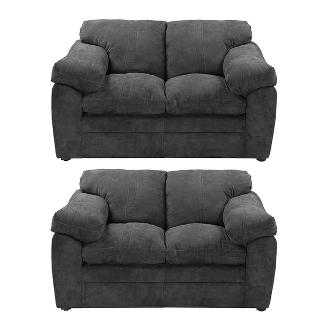 Sala 2-2 TRINITY Aston( 2 piezas Love Seat ) Gris Carbón Para Sala